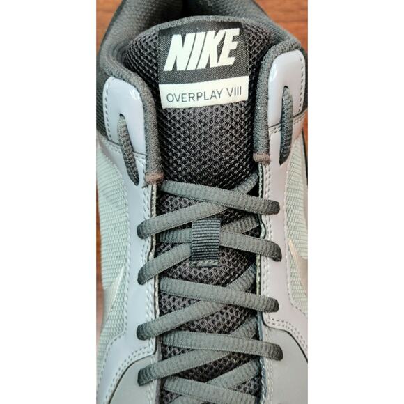 Nike Men's Overplay VIII NBK Basketball Shoes Size 10.5 Grey/Silver 643168-003 - Picture 5 of 8